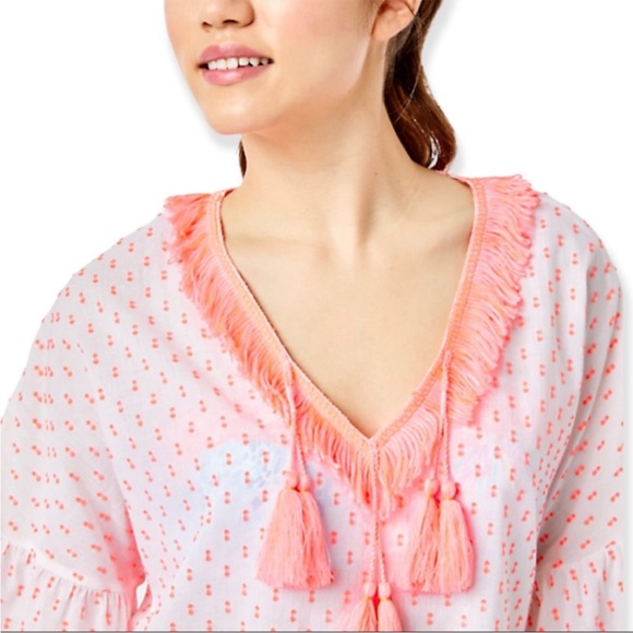 LILLY PULITZER Kipper Cover-Up Tangelo Neon XS - Picture 2 of 5